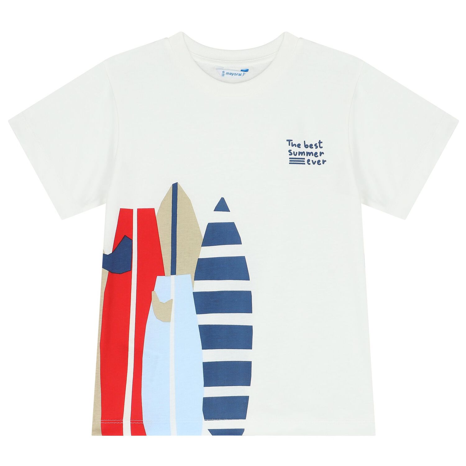 طقم أولاد شورت باللون الأبيض والأحمر, 2, hi-res image number null