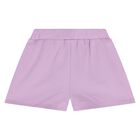 طقم شورتات للبنات الصغيرات باللونين العاجي والأرجواني, 1, hi-res