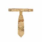 Younger Boys Beige Geo Map Necktie, 1, hi-res