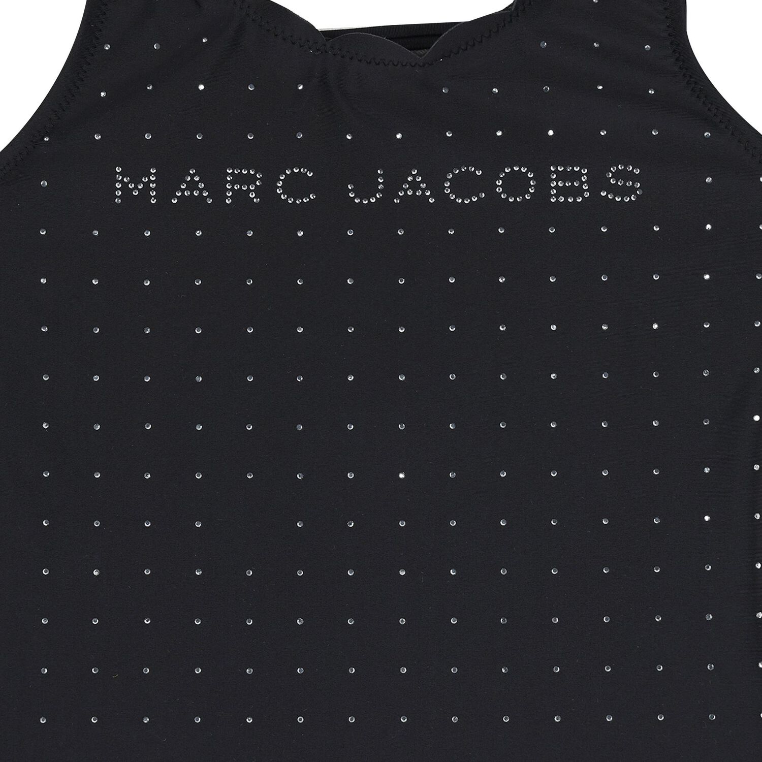 ملابس سباحة بنات بالشعار باللون الأسود مرصعة بأحجار الراين , 1, hi-res image number null