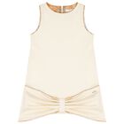 فستان عاجي مع فيونكة للبنات, 1, hi-res