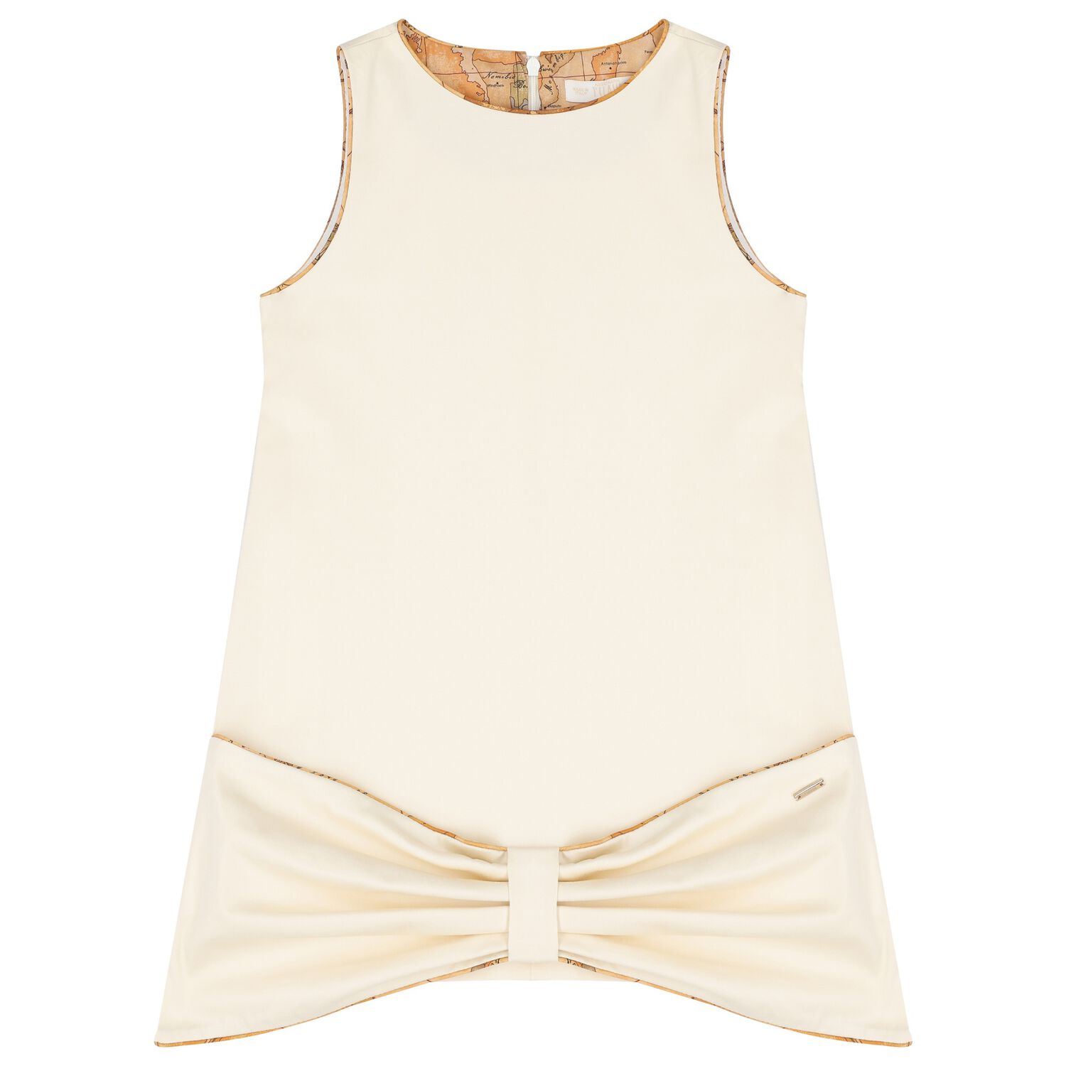 فستان عاجي مع فيونكة للبنات, 1, hi-res