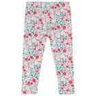 Baby Girls White Floral Leggings Set, 1, hi-res