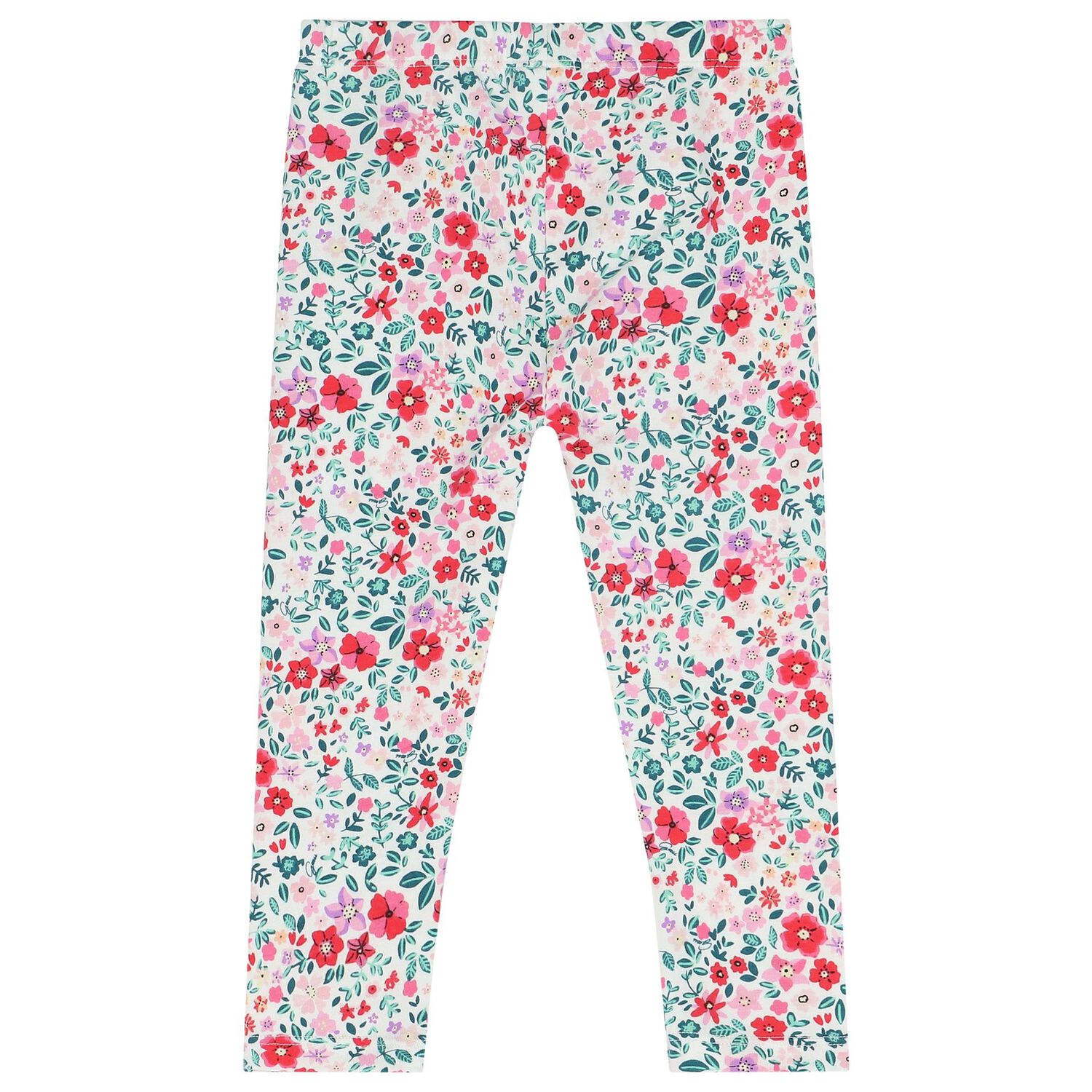 Baby Girls White Floral Leggings Set, 1, hi-res
