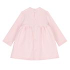 طقم فستان للبنات مزين بورد باللون الوردى , 1, hi-res