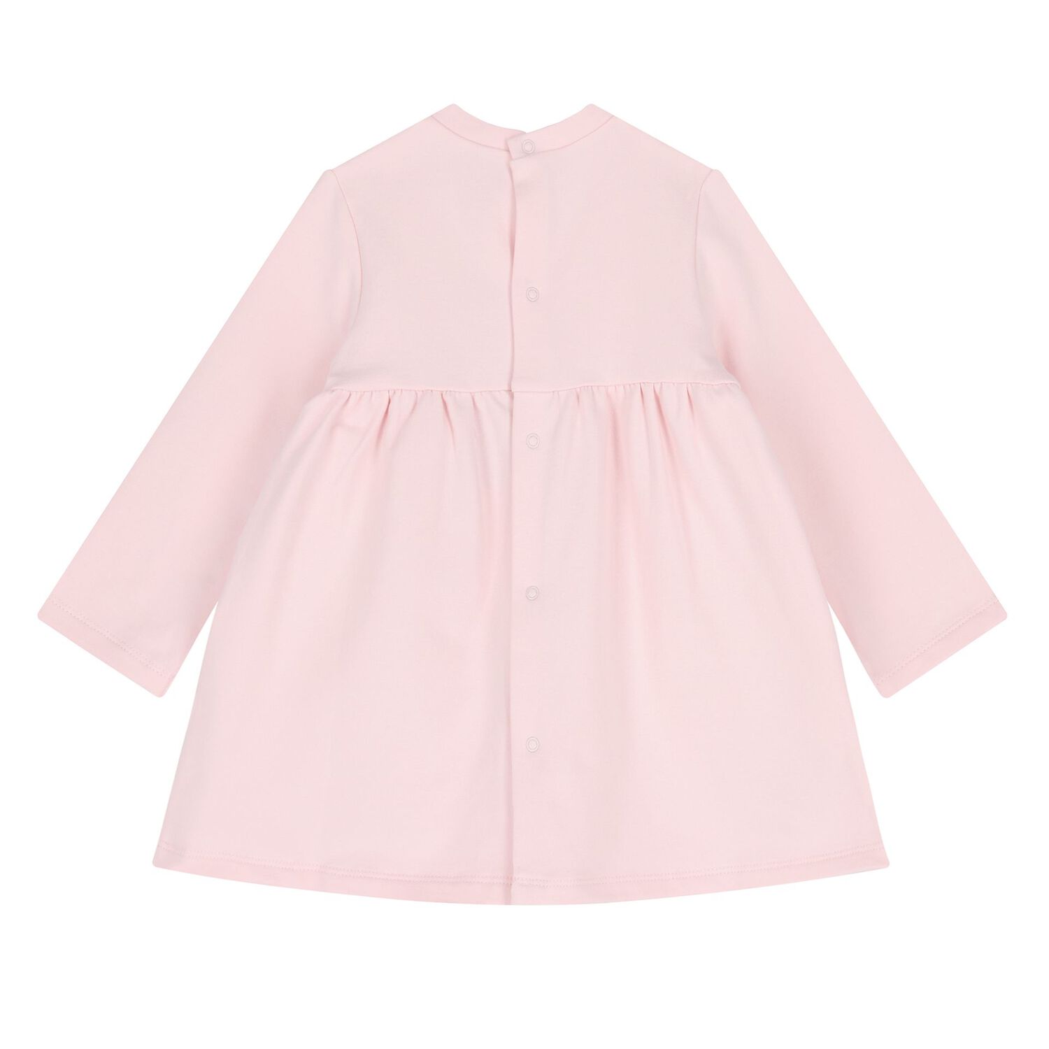 طقم فستان للبنات مزين بورد باللون الوردى , 1, hi-res