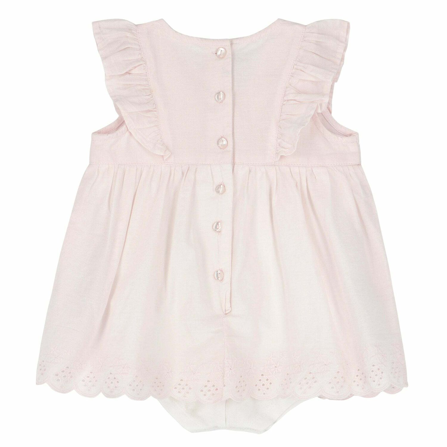 Baby Girls Pink Ruffle Dress, 1, hi-res image number null