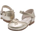 Younger Girls Gold Logo Shoes, 1, hi-res