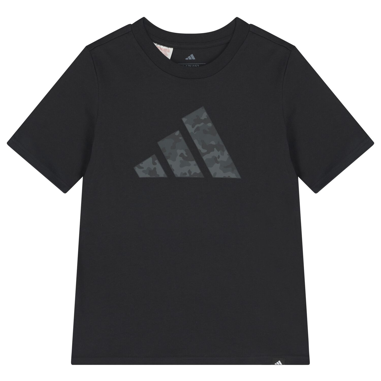 Boys Black Logo T-Shirt, 1, hi-res