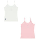 Girls Pink & White Sleeveless Top ( 2-Pack ), 1, hi-res