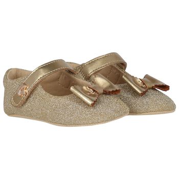 Baby Girls Gold Glitters Pre Walker Shoes