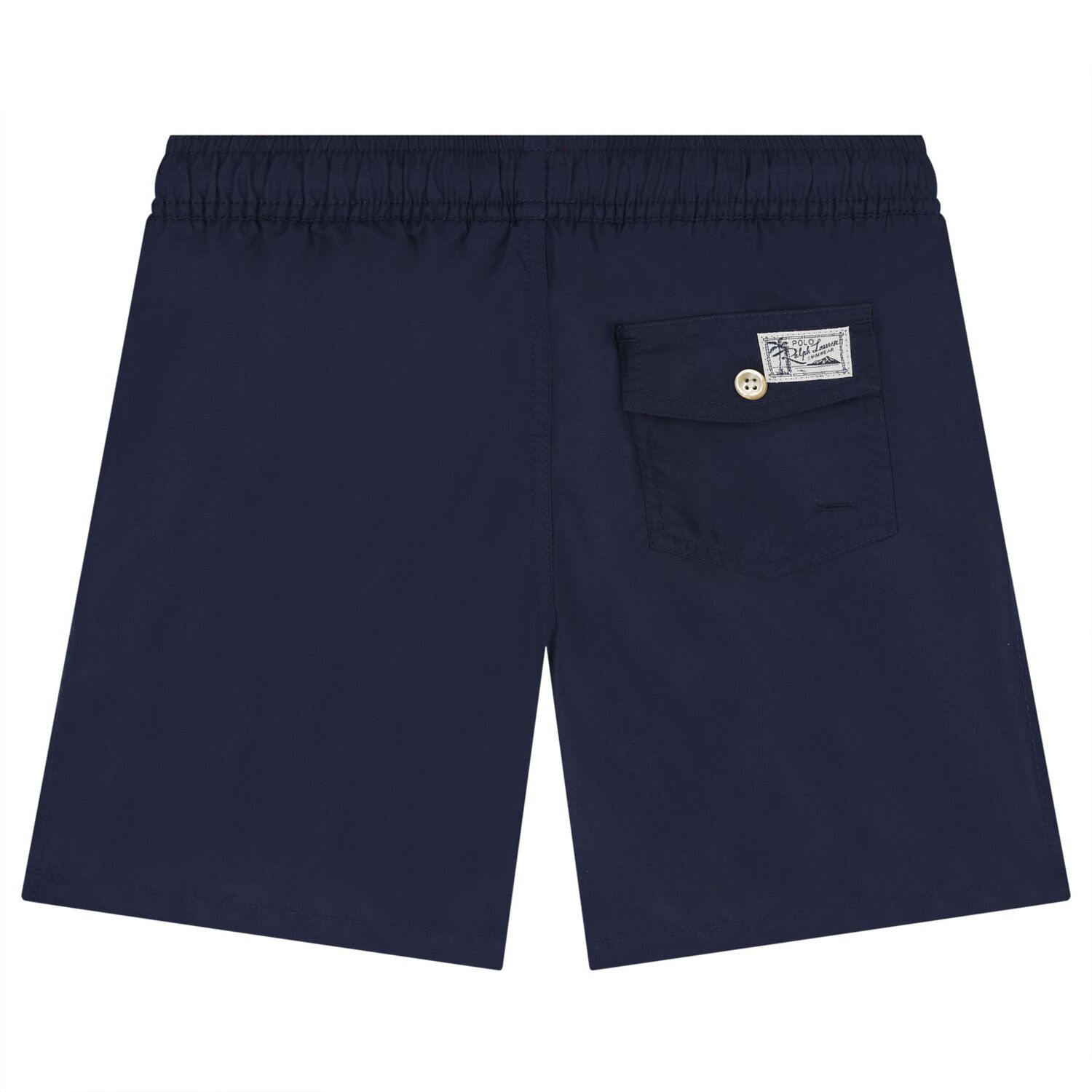 Boys Navy Blue Logo Swimshorts, 1, hi-res