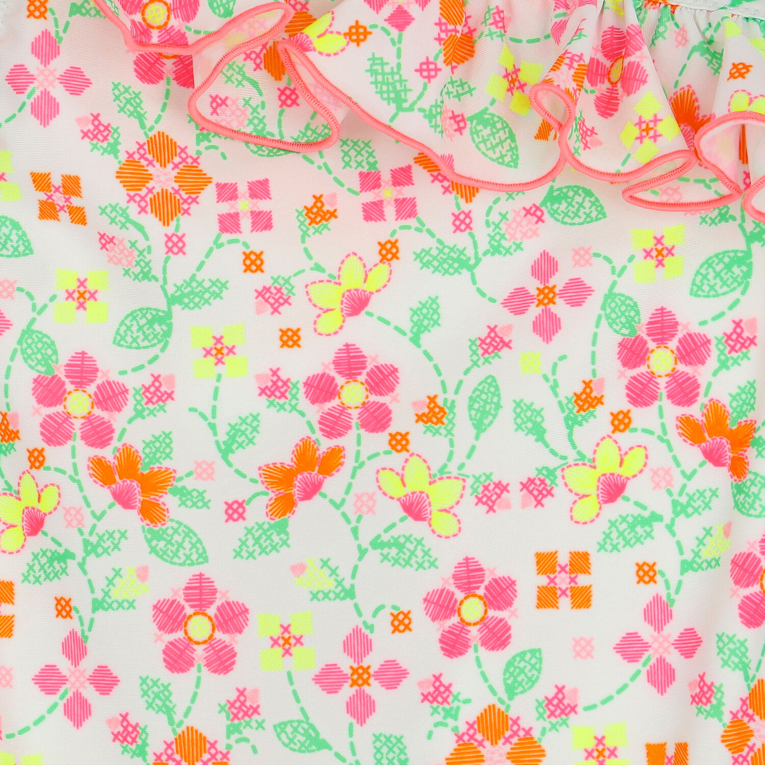 مايوه سباحة باللون الأبيض والوردي, 1, hi-res