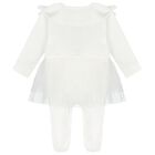 Baby Girls Ivory Swan Tutu Babygrow, 1, hi-res