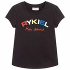 Girls Black Logo T-Shirt, 1, hi-res