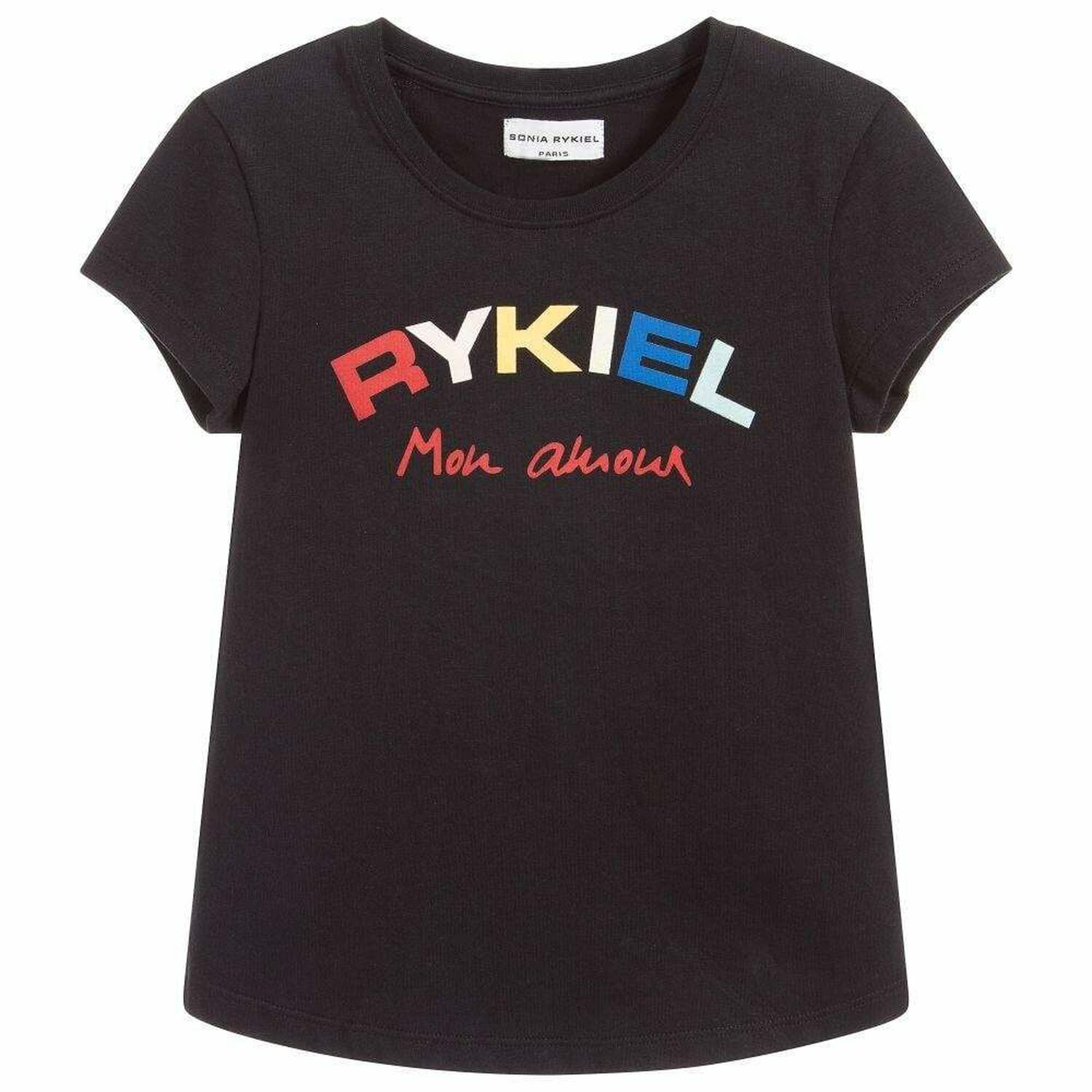 Girls Black Logo T-Shirt, 1, hi-res image number null