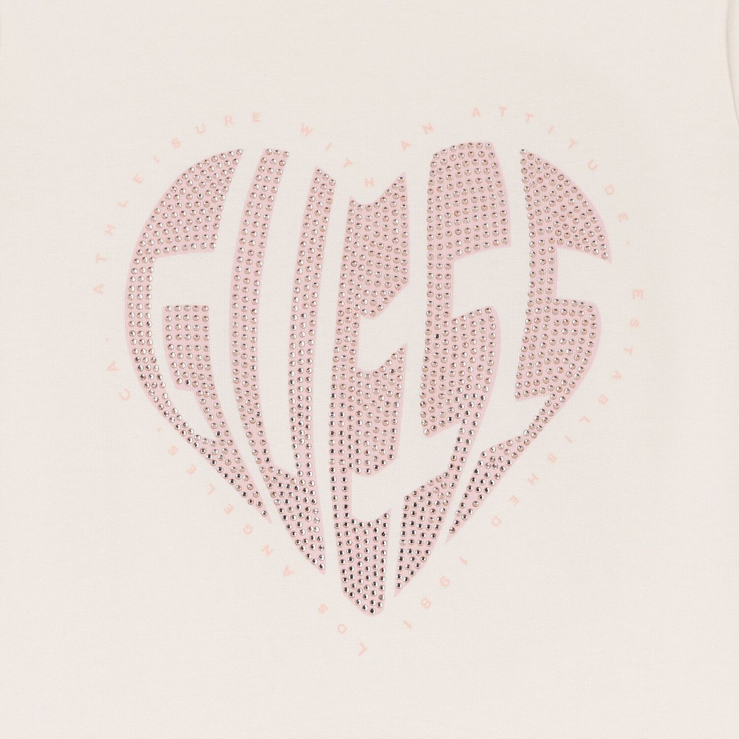 Girls Pink Logo Rhinestone T-Shirt, 2, hi-res