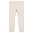 Boys Beige Chino Trousers, 2, hi-res