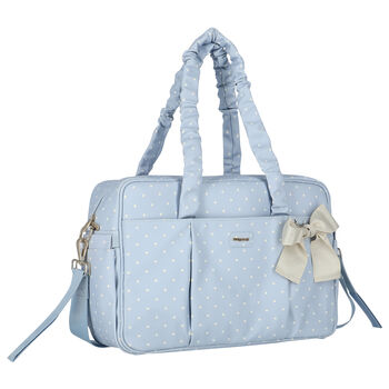 Blue Faux Leather Baby Changing Bag
