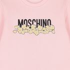 Girls Pink Popcorn Logo Dress, 3, hi-res