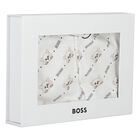 White Logo Babygrow Gift Set, 1, hi-res