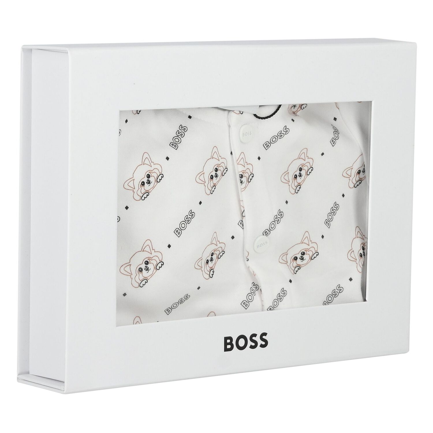 White Logo Babygrow Gift Set, 1, hi-res