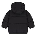 Younger Boys Black Logo Puffer Jacket, 1, hi-res