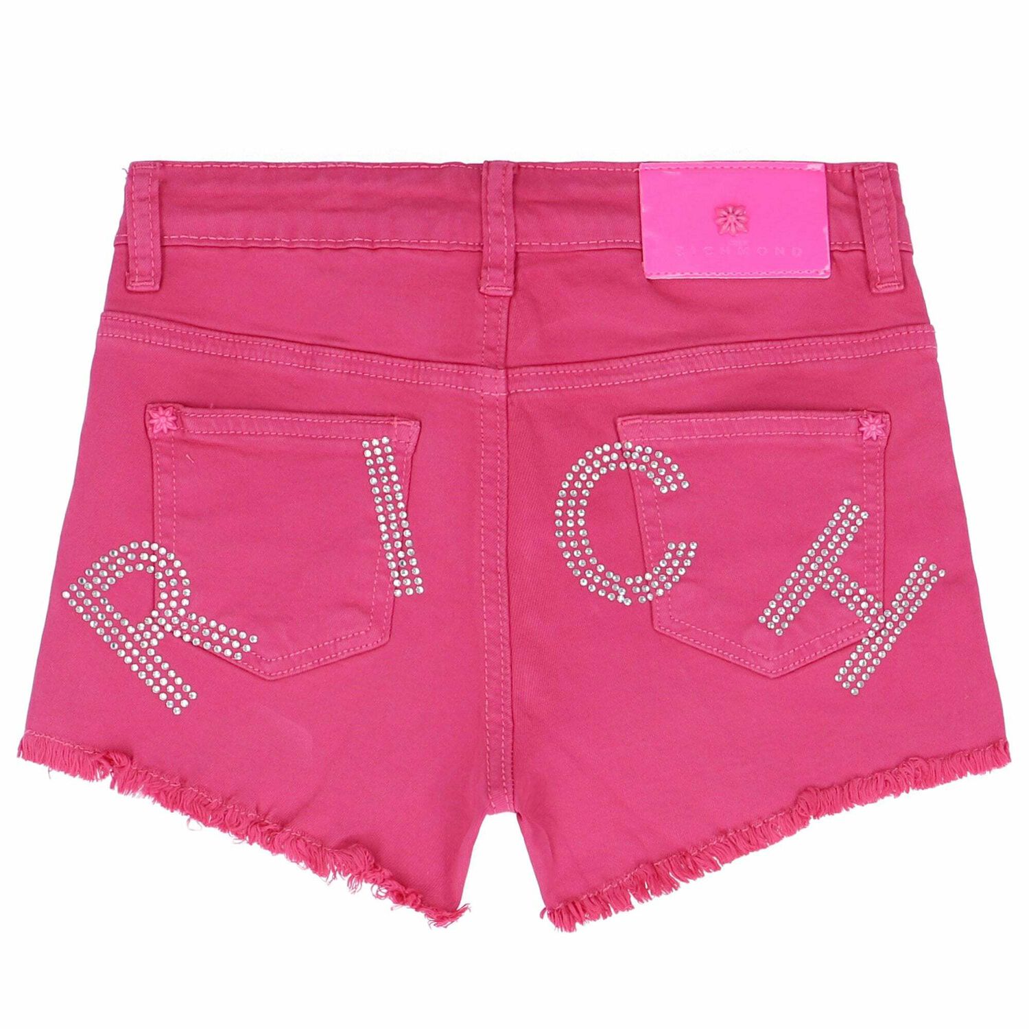 Girls Pink Denim Shorts, 1, hi-res image number null