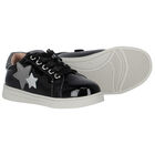 حذاء بنات رياضي باللون الأسود والفضي, 2, hi-res