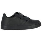 Boys Black Logo Leather Trainers, 1, hi-res