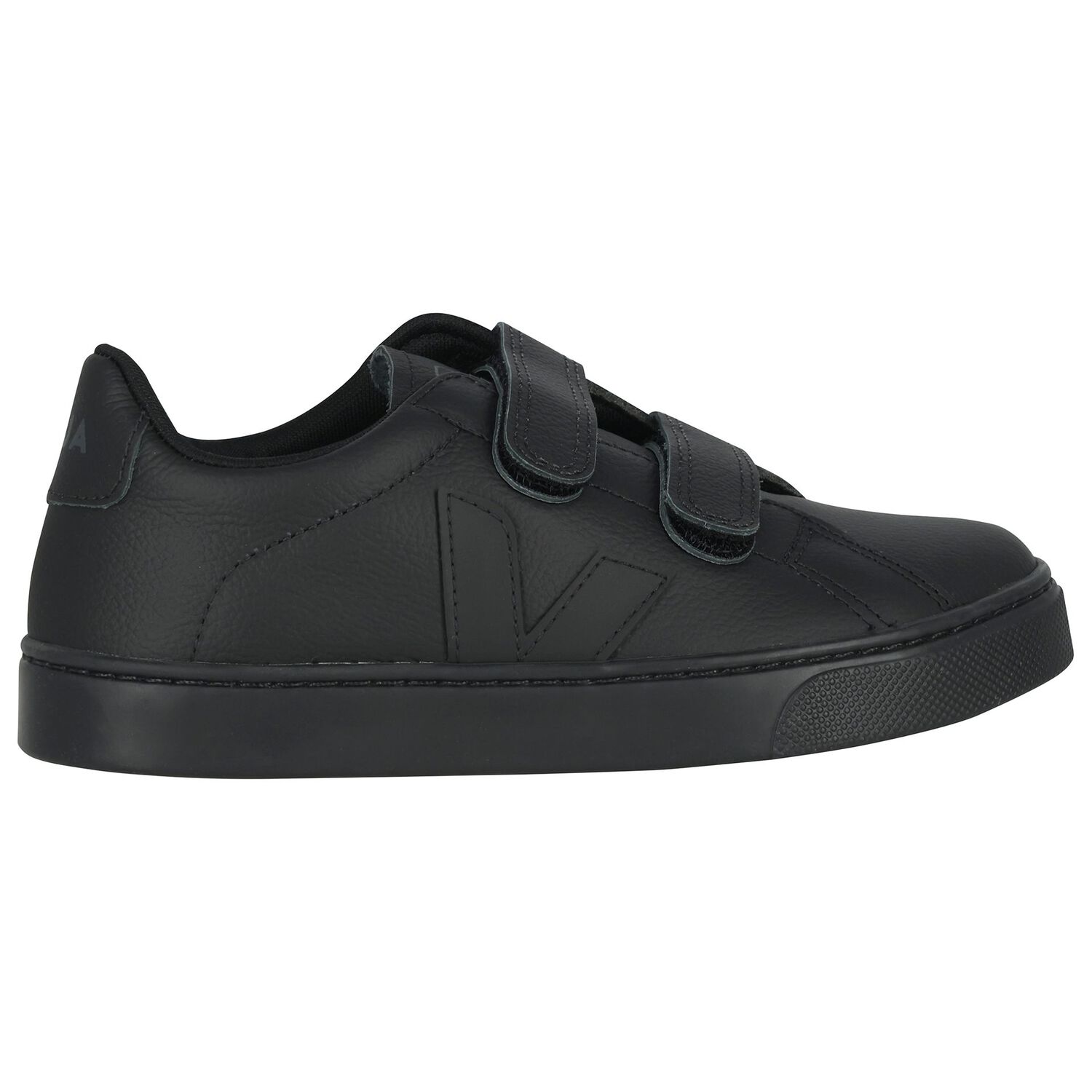 Boys Black Logo Leather Trainers, 1, hi-res