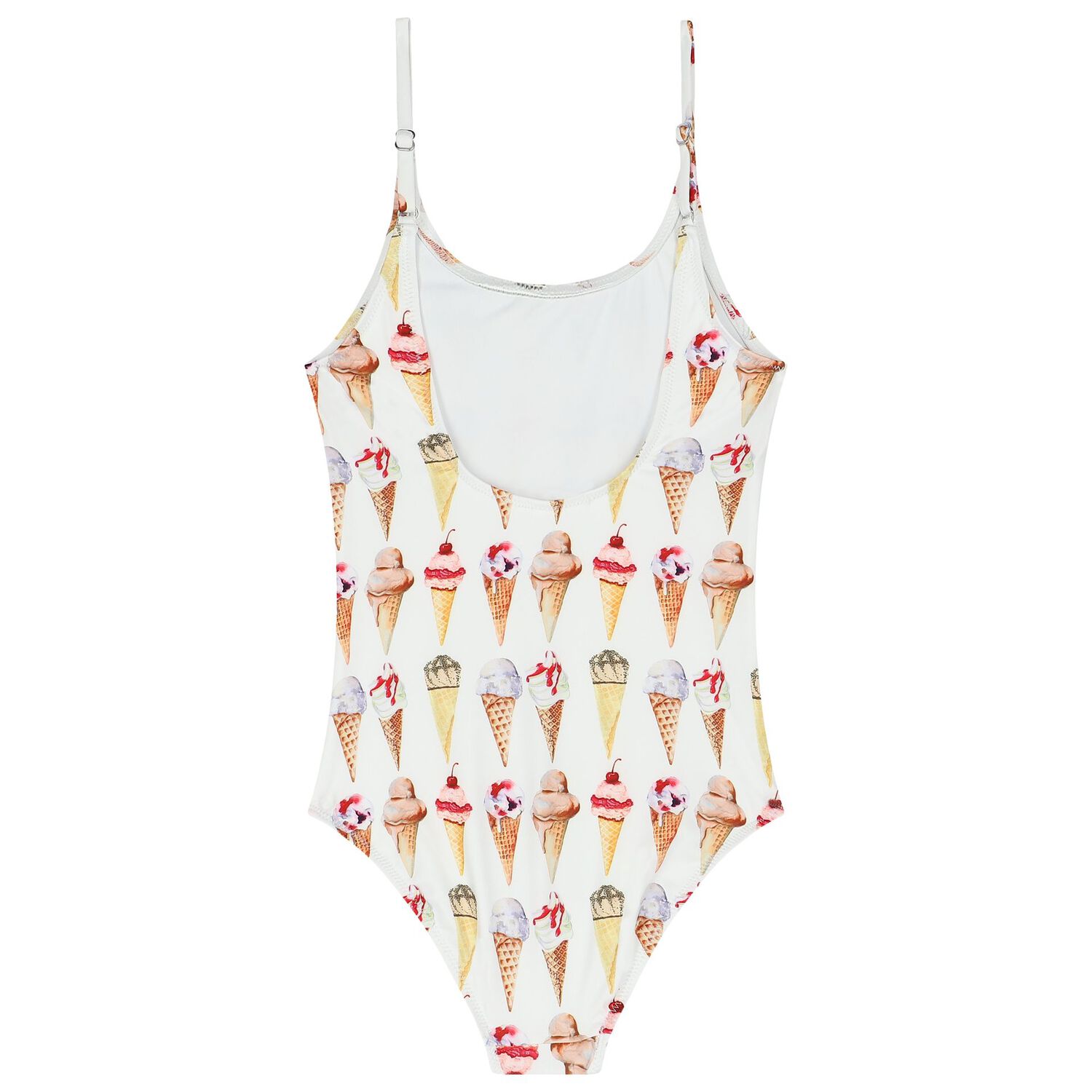 Girls White Ice Cream Swimsuit, 1, hi-res image number null