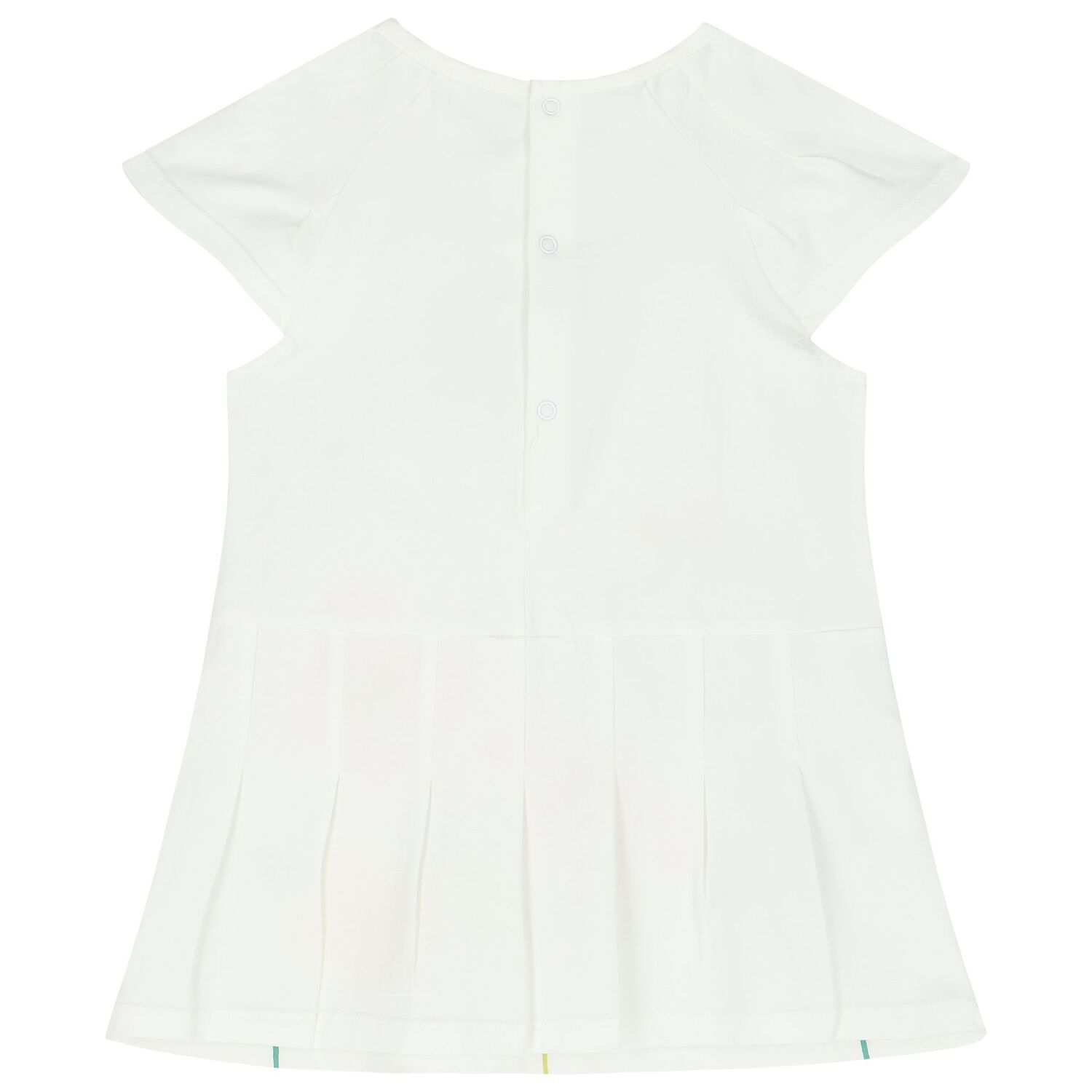 Baby Girls White Floral Dress, 1, hi-res