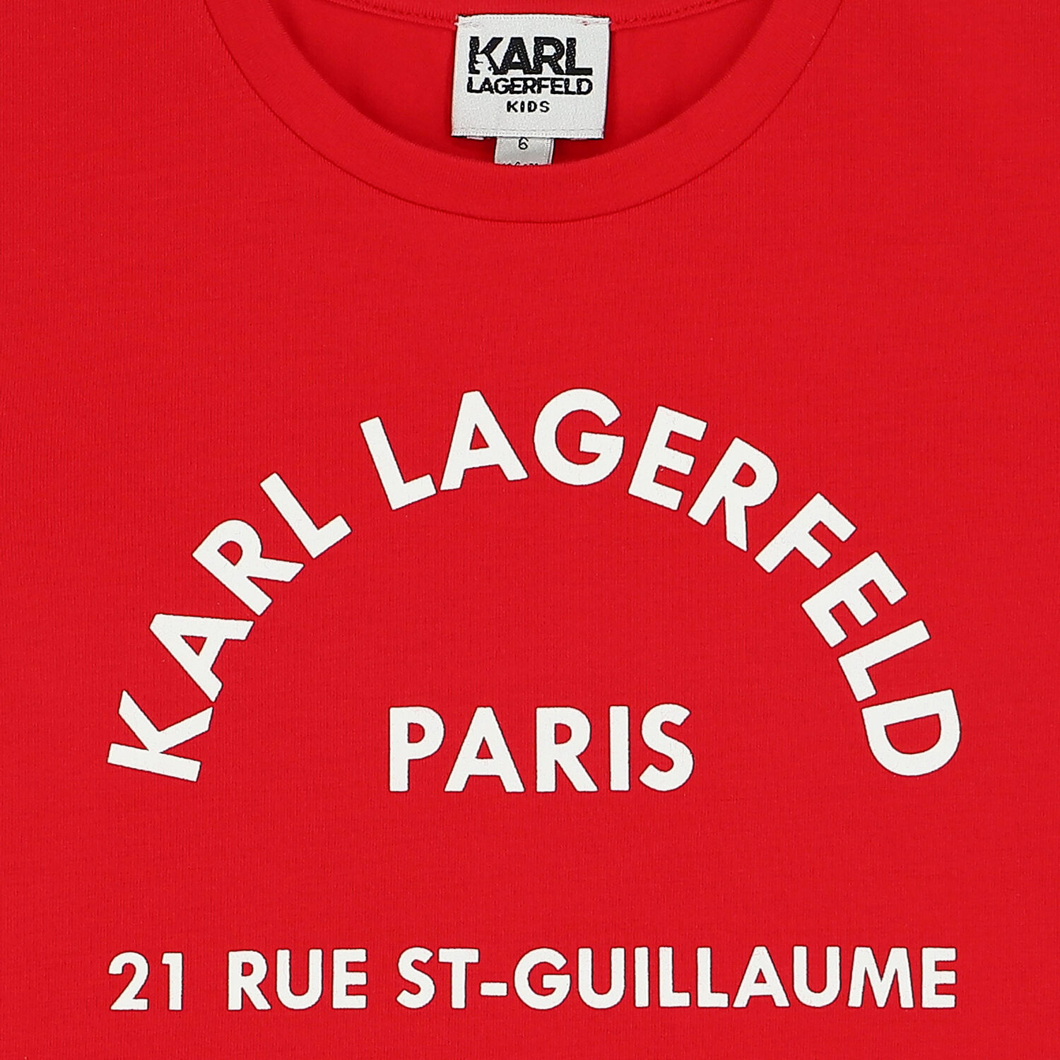 Girls Red Logo T-Shirt, 3, hi-res