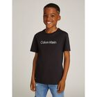 Boys Black Logo T-Shirt, 1, hi-res