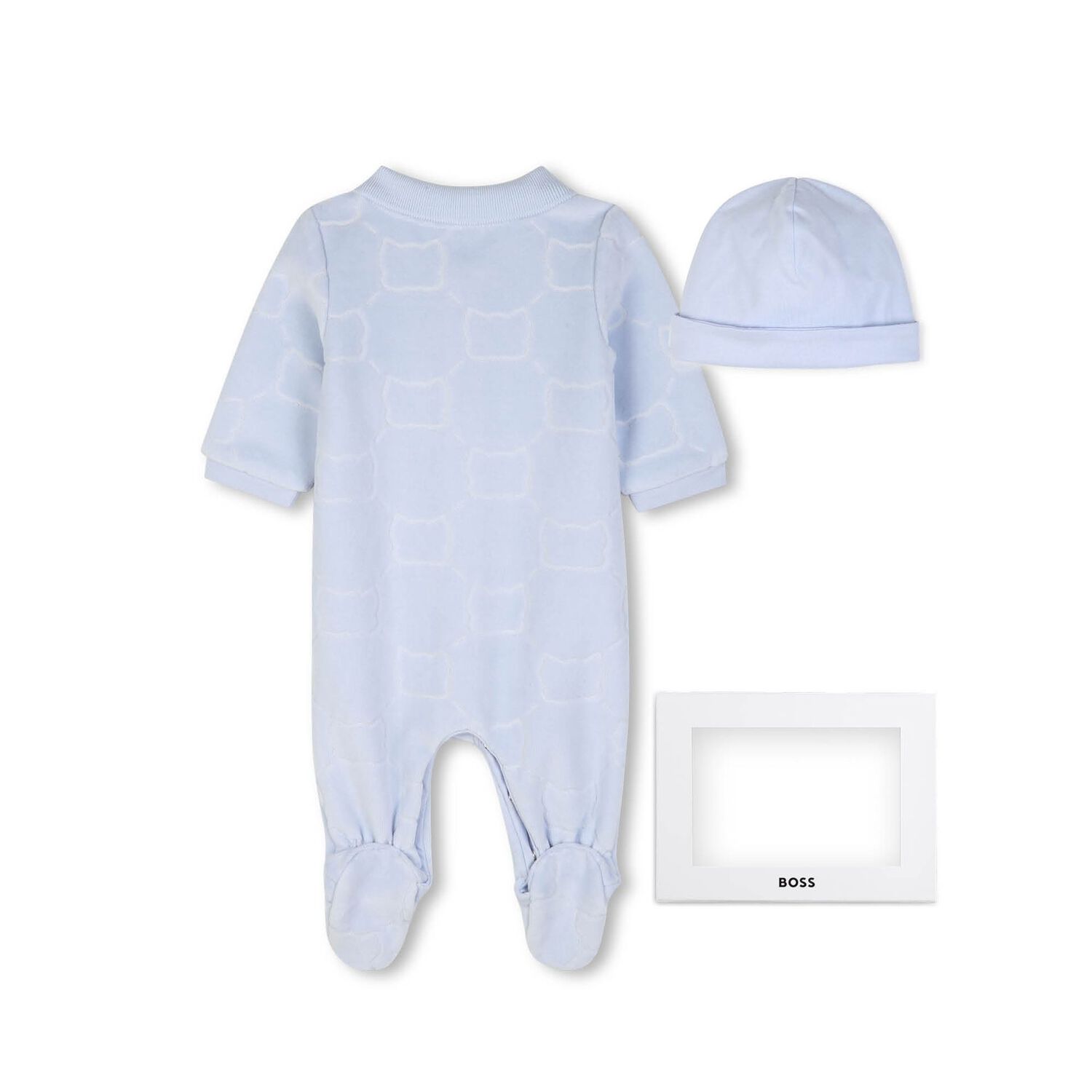 Baby Boys Blue Logo Babygrow Gift Set, 2, hi-res