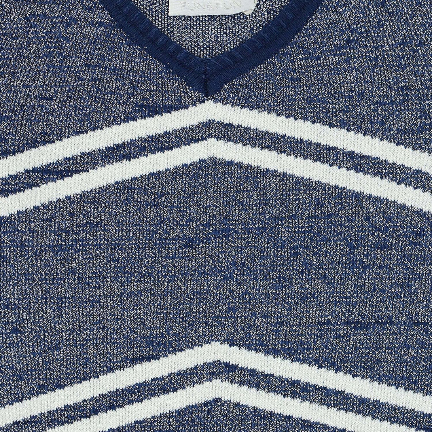 Girls Blue & Silver Knitted Dress, 1, hi-res image number null