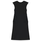 Girls Black Logo Dress, 1, hi-res
