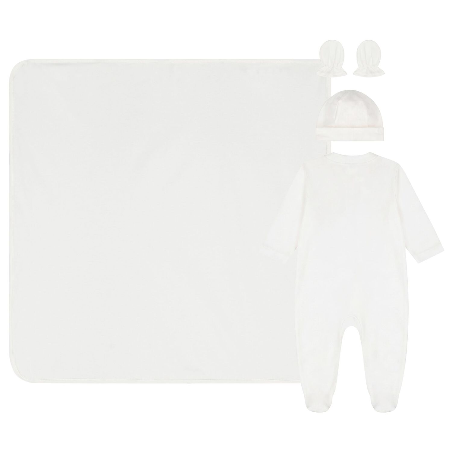 Baby Boys White Horse Babygrow Gift Set, 2, hi-res
