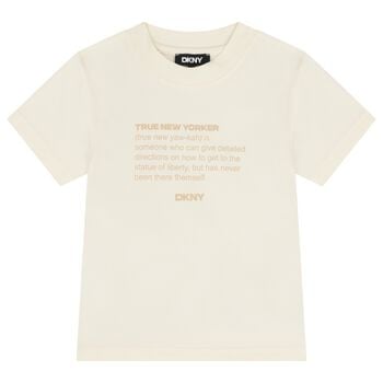 Mini Me Ivory Logo T-Shirt