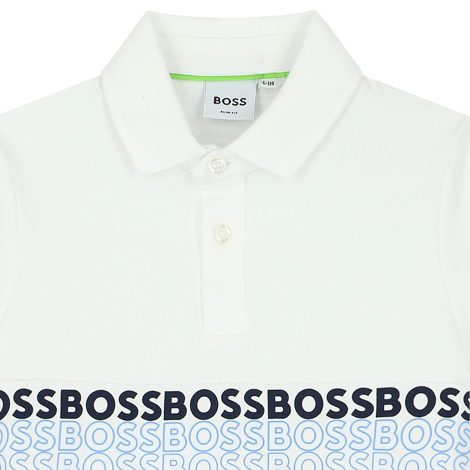 Boys White Logo Polo Shirt, 1, hi-res image number null