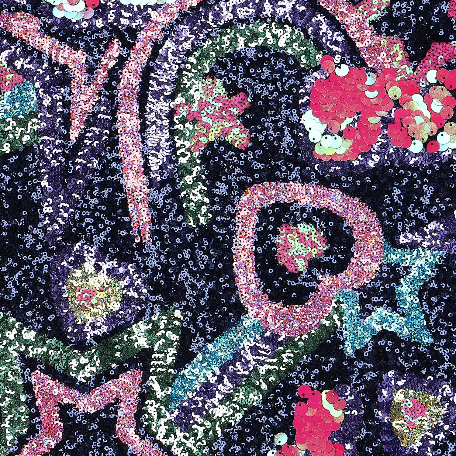 Girls Navy Blue Sequins Sweatshirt, 1, hi-res