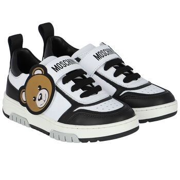 Black & White Teddy Bear Trainers