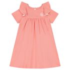 Girls Pink Logo Dress, 2, hi-res