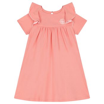 Girls Pink Logo Dress