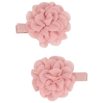 Girls Pink Flower Hairclips ( 2 Pack )