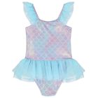 مايوه بنات يكيني بطبعة حورية  باللون البنفسجي و الأزرق الأرجواني, 1, hi-res