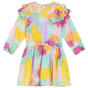 Girls Multi-Coloured Pleated Dress