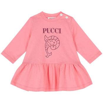 Younger Girls Pink Logo Dress