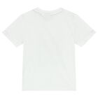 Younger Boys White Logo T-Shirt, 1, hi-res